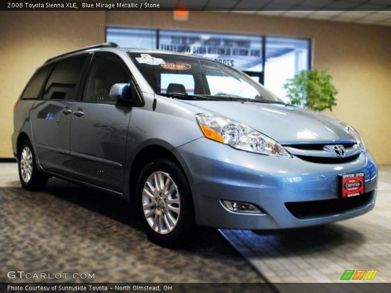 Blue Mirage Metallic / Stone 2008 Toyota Sienna XLE