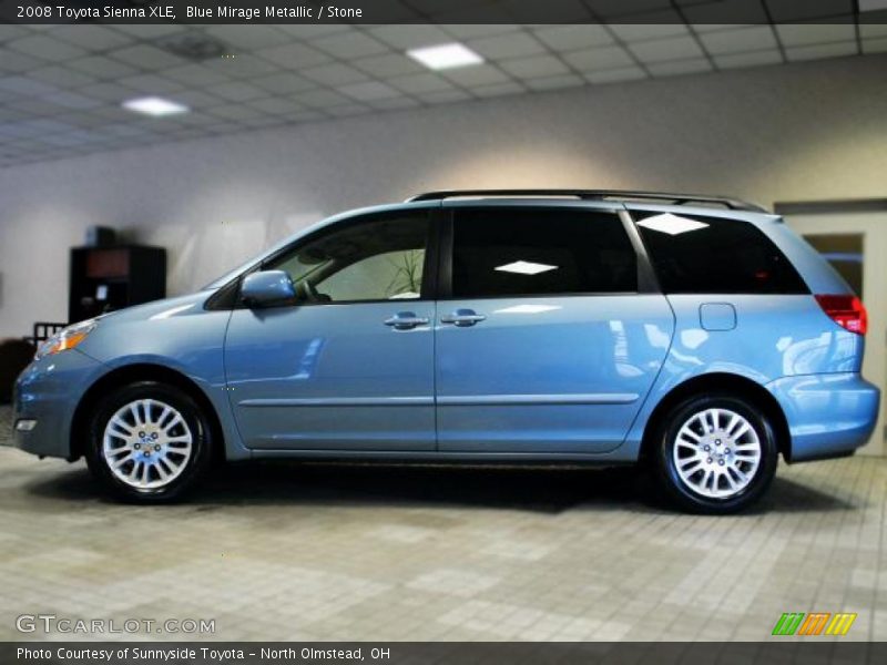 Blue Mirage Metallic / Stone 2008 Toyota Sienna XLE