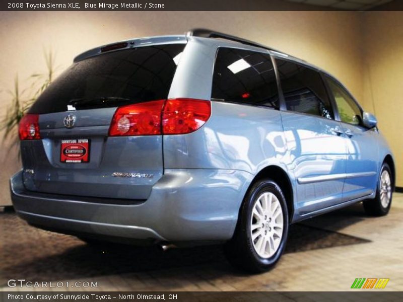 Blue Mirage Metallic / Stone 2008 Toyota Sienna XLE