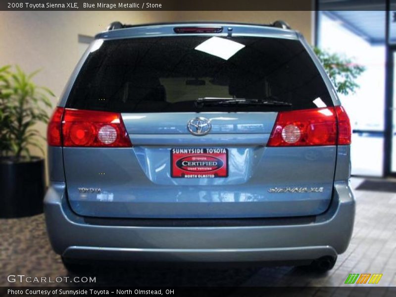 Blue Mirage Metallic / Stone 2008 Toyota Sienna XLE