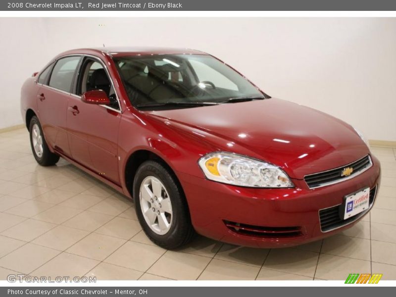 Red Jewel Tintcoat / Ebony Black 2008 Chevrolet Impala LT