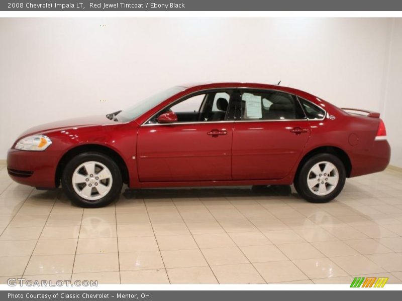 Red Jewel Tintcoat / Ebony Black 2008 Chevrolet Impala LT