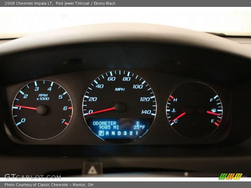 Red Jewel Tintcoat / Ebony Black 2008 Chevrolet Impala LT