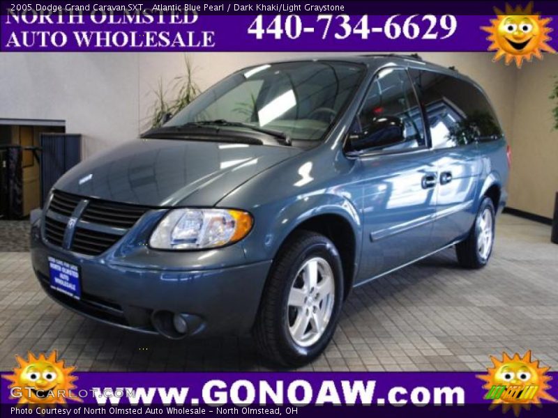 Atlantic Blue Pearl / Dark Khaki/Light Graystone 2005 Dodge Grand Caravan SXT