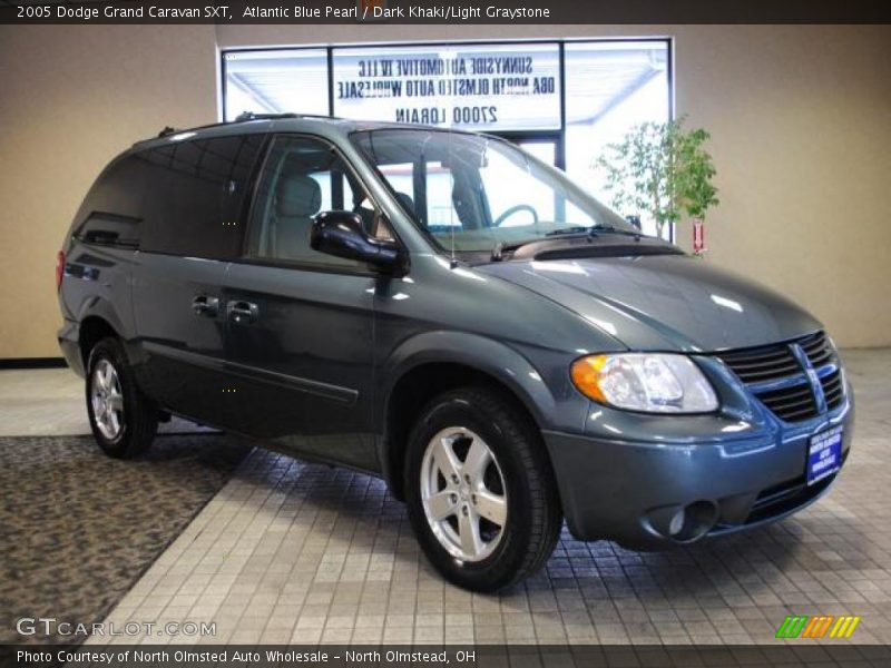 Atlantic Blue Pearl / Dark Khaki/Light Graystone 2005 Dodge Grand Caravan SXT