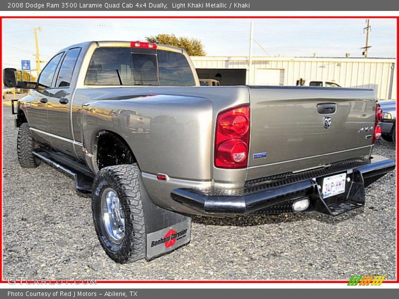 Light Khaki Metallic / Khaki 2008 Dodge Ram 3500 Laramie Quad Cab 4x4 Dually