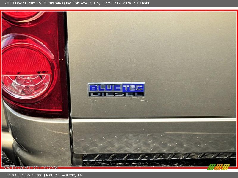 Light Khaki Metallic / Khaki 2008 Dodge Ram 3500 Laramie Quad Cab 4x4 Dually
