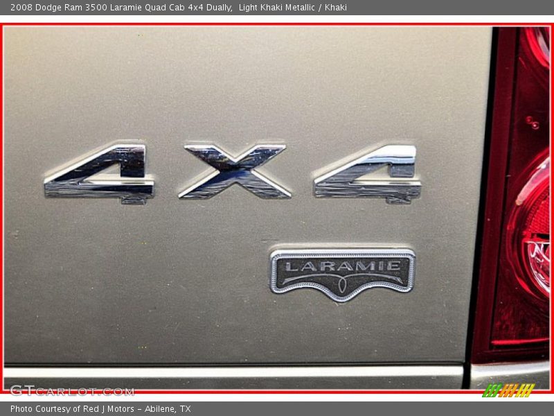Light Khaki Metallic / Khaki 2008 Dodge Ram 3500 Laramie Quad Cab 4x4 Dually