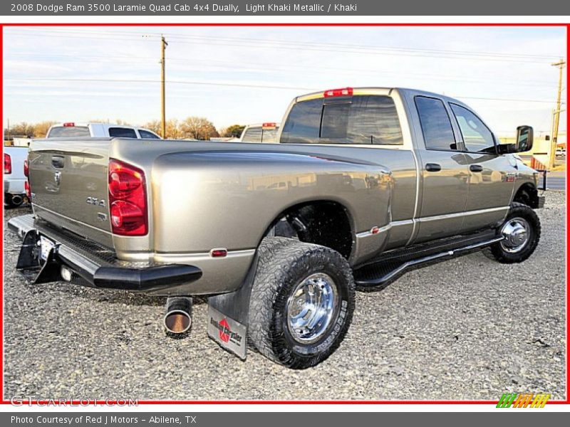 Light Khaki Metallic / Khaki 2008 Dodge Ram 3500 Laramie Quad Cab 4x4 Dually