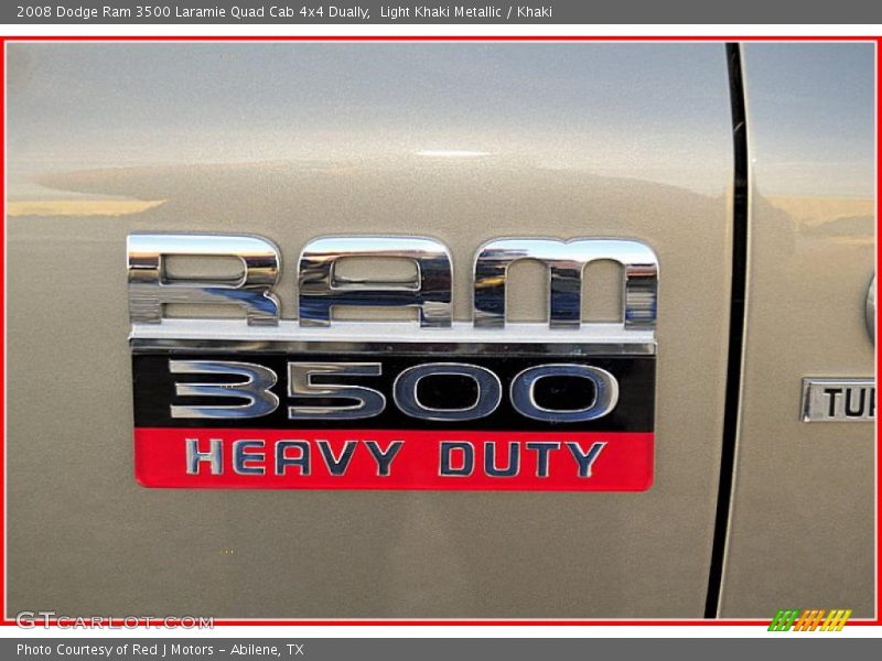 Light Khaki Metallic / Khaki 2008 Dodge Ram 3500 Laramie Quad Cab 4x4 Dually
