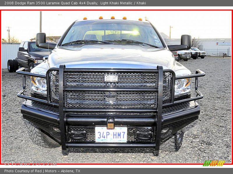 Light Khaki Metallic / Khaki 2008 Dodge Ram 3500 Laramie Quad Cab 4x4 Dually