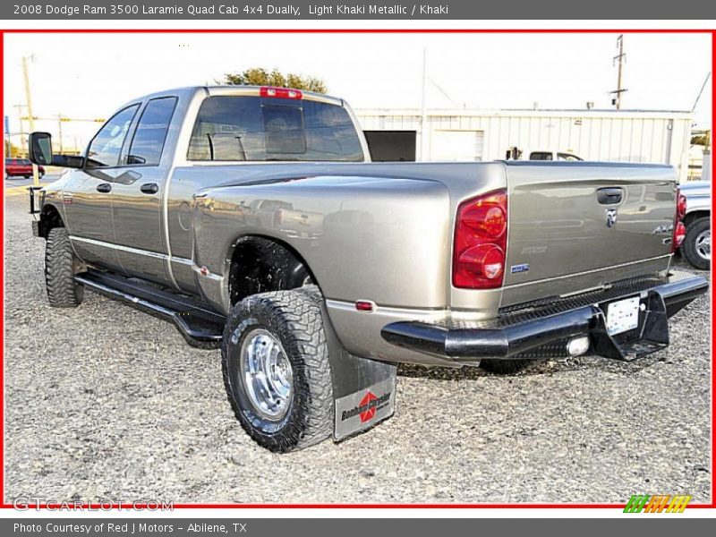 Light Khaki Metallic / Khaki 2008 Dodge Ram 3500 Laramie Quad Cab 4x4 Dually