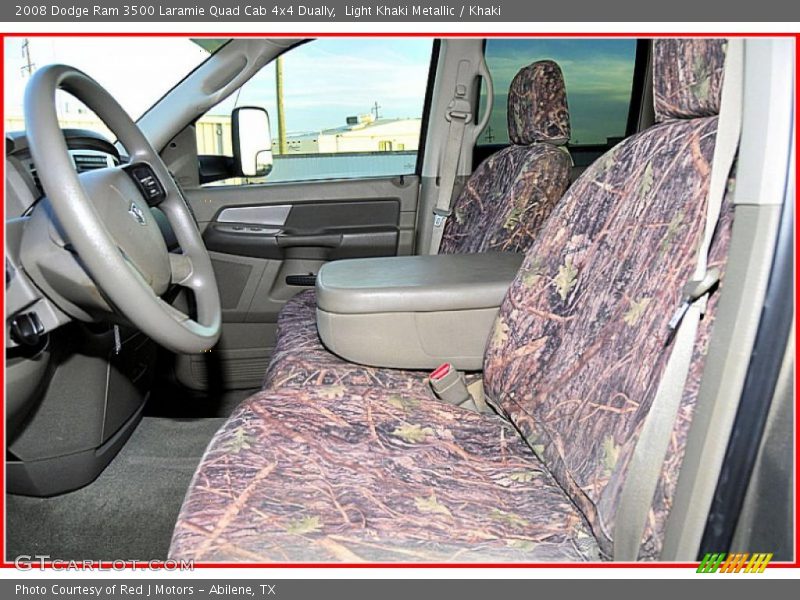 Light Khaki Metallic / Khaki 2008 Dodge Ram 3500 Laramie Quad Cab 4x4 Dually
