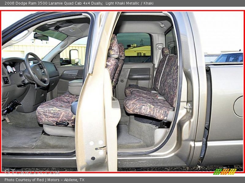 Light Khaki Metallic / Khaki 2008 Dodge Ram 3500 Laramie Quad Cab 4x4 Dually