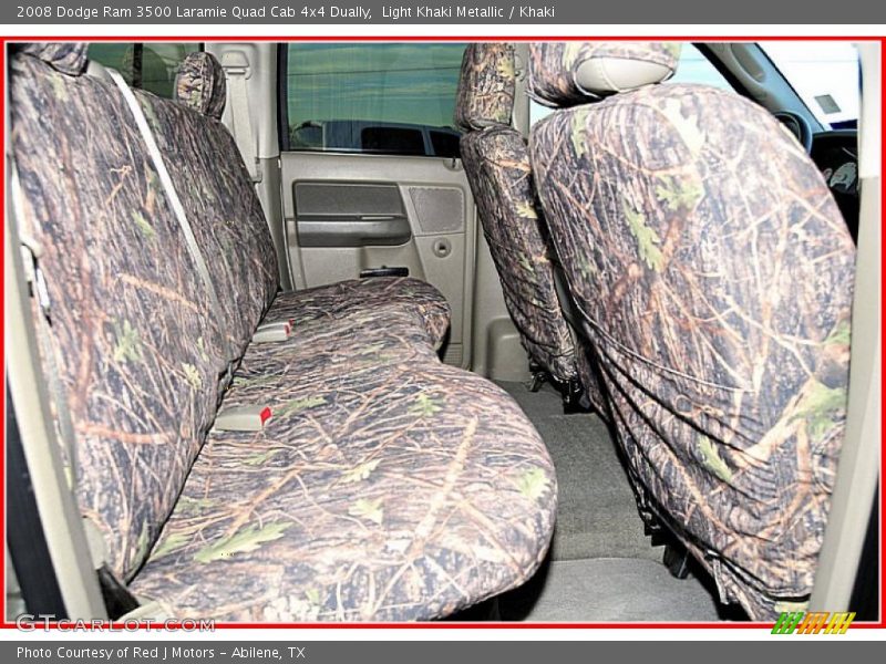 Light Khaki Metallic / Khaki 2008 Dodge Ram 3500 Laramie Quad Cab 4x4 Dually