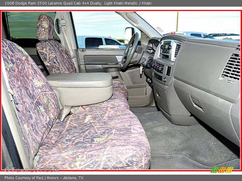 Light Khaki Metallic / Khaki 2008 Dodge Ram 3500 Laramie Quad Cab 4x4 Dually