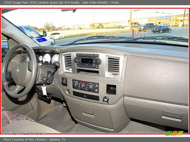 Light Khaki Metallic / Khaki 2008 Dodge Ram 3500 Laramie Quad Cab 4x4 Dually