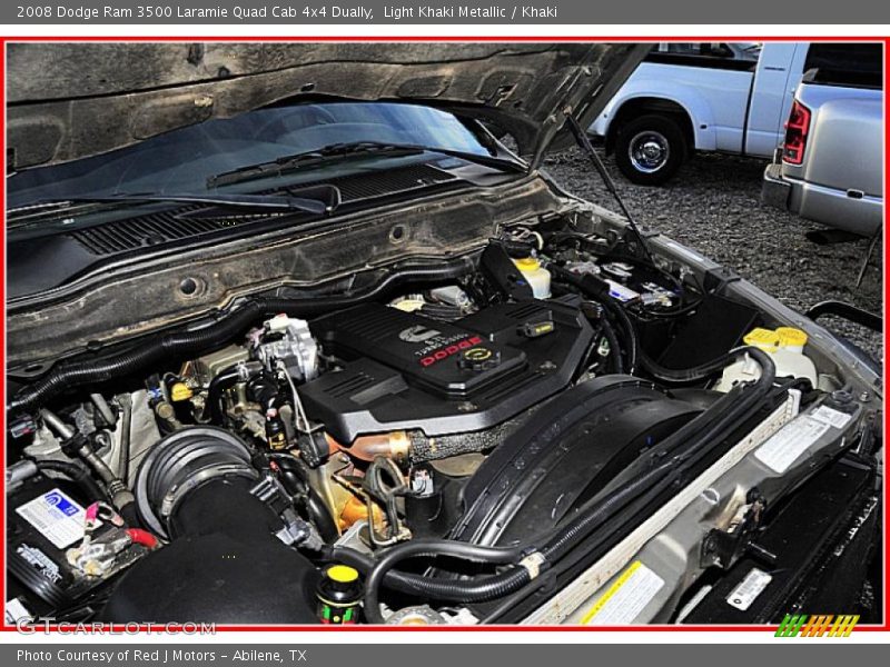 Light Khaki Metallic / Khaki 2008 Dodge Ram 3500 Laramie Quad Cab 4x4 Dually