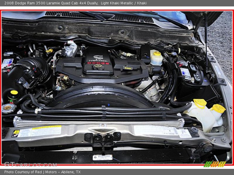 Light Khaki Metallic / Khaki 2008 Dodge Ram 3500 Laramie Quad Cab 4x4 Dually