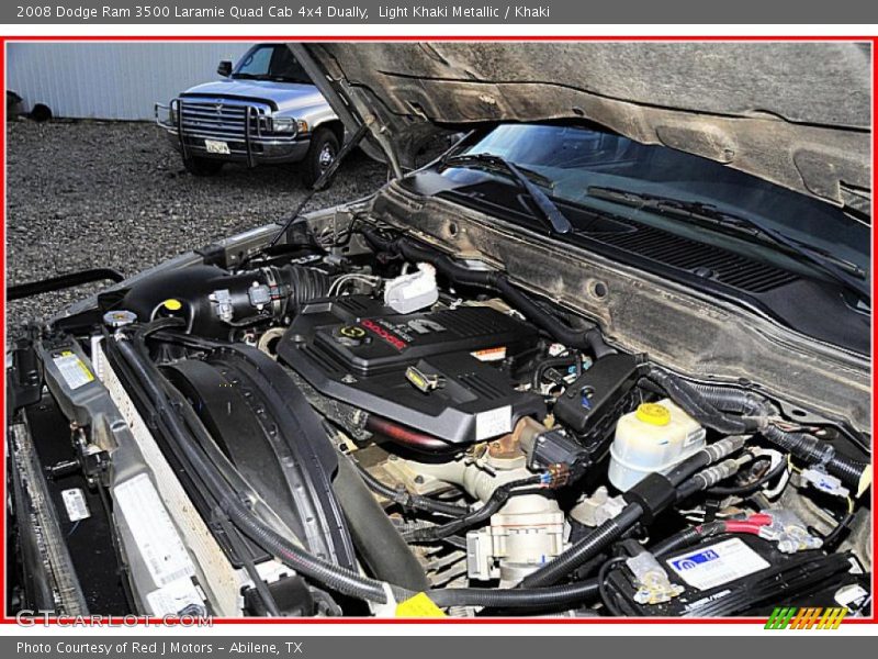 Light Khaki Metallic / Khaki 2008 Dodge Ram 3500 Laramie Quad Cab 4x4 Dually