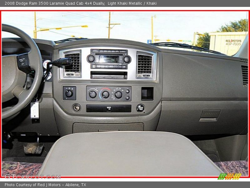 Light Khaki Metallic / Khaki 2008 Dodge Ram 3500 Laramie Quad Cab 4x4 Dually