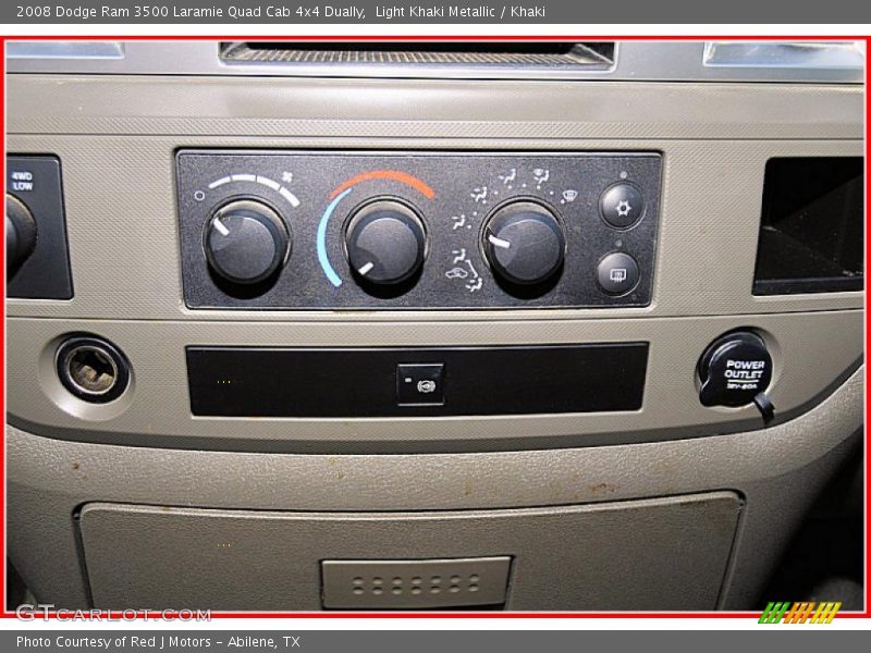 Light Khaki Metallic / Khaki 2008 Dodge Ram 3500 Laramie Quad Cab 4x4 Dually