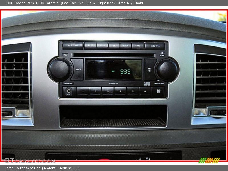 Light Khaki Metallic / Khaki 2008 Dodge Ram 3500 Laramie Quad Cab 4x4 Dually