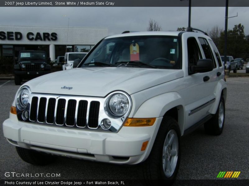 Stone White / Medium Slate Gray 2007 Jeep Liberty Limited