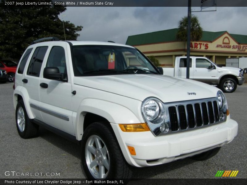 Stone White / Medium Slate Gray 2007 Jeep Liberty Limited