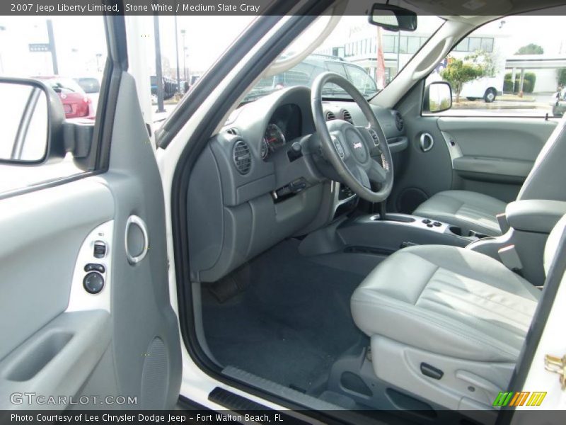 Stone White / Medium Slate Gray 2007 Jeep Liberty Limited