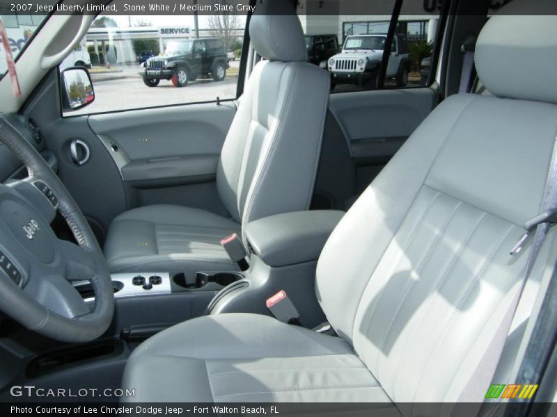 Stone White / Medium Slate Gray 2007 Jeep Liberty Limited