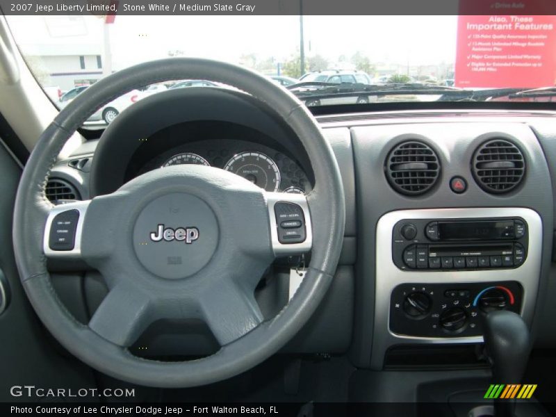 Stone White / Medium Slate Gray 2007 Jeep Liberty Limited