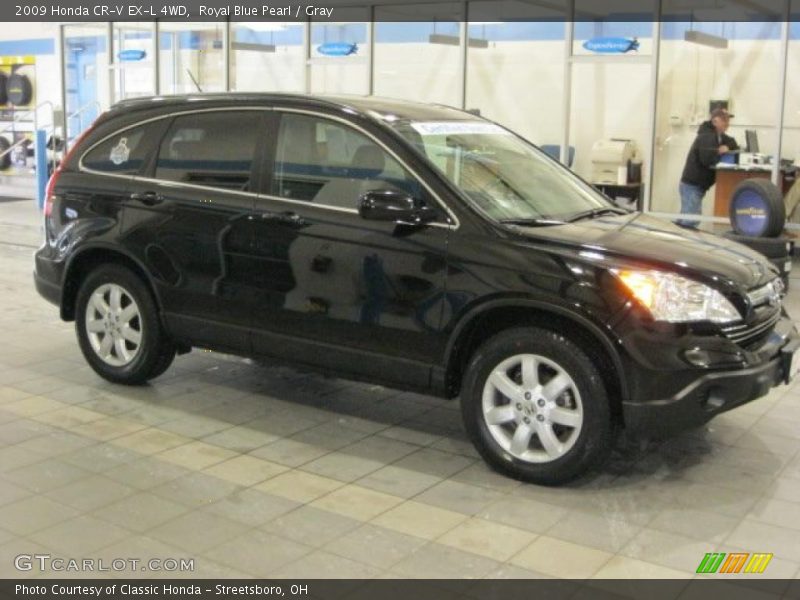 Royal Blue Pearl / Gray 2009 Honda CR-V EX-L 4WD