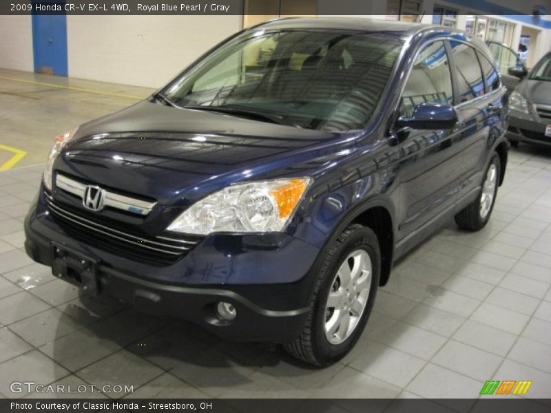 Royal Blue Pearl / Gray 2009 Honda CR-V EX-L 4WD