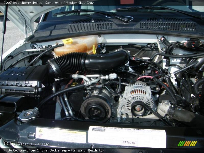 Stone White / Medium Slate Gray 2007 Jeep Liberty Limited