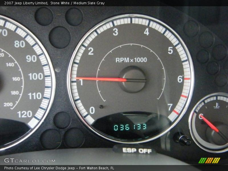 Stone White / Medium Slate Gray 2007 Jeep Liberty Limited