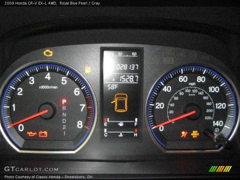  2009 CR-V EX-L 4WD EX-L 4WD Gauges