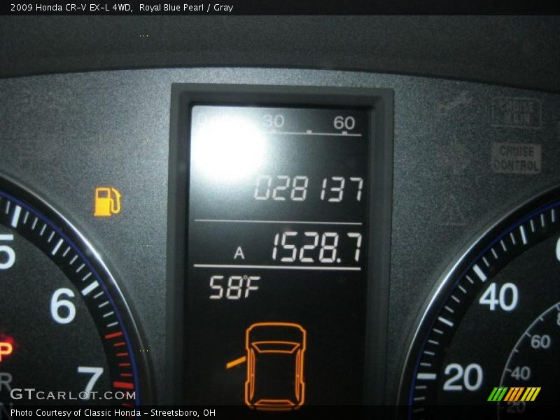 Royal Blue Pearl / Gray 2009 Honda CR-V EX-L 4WD