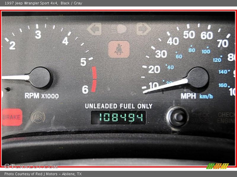 Black / Gray 1997 Jeep Wrangler Sport 4x4