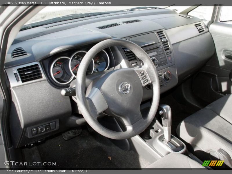 Magnetic Gray / Charcoal 2009 Nissan Versa 1.8 S Hatchback