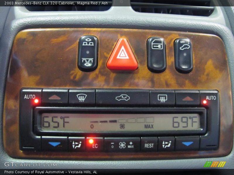 Controls of 2003 CLK 320 Cabriolet