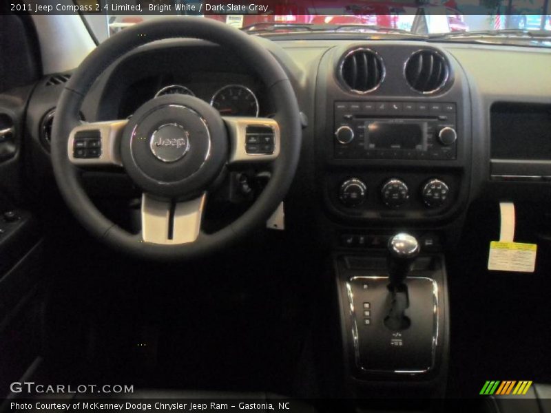 Bright White / Dark Slate Gray 2011 Jeep Compass 2.4 Limited