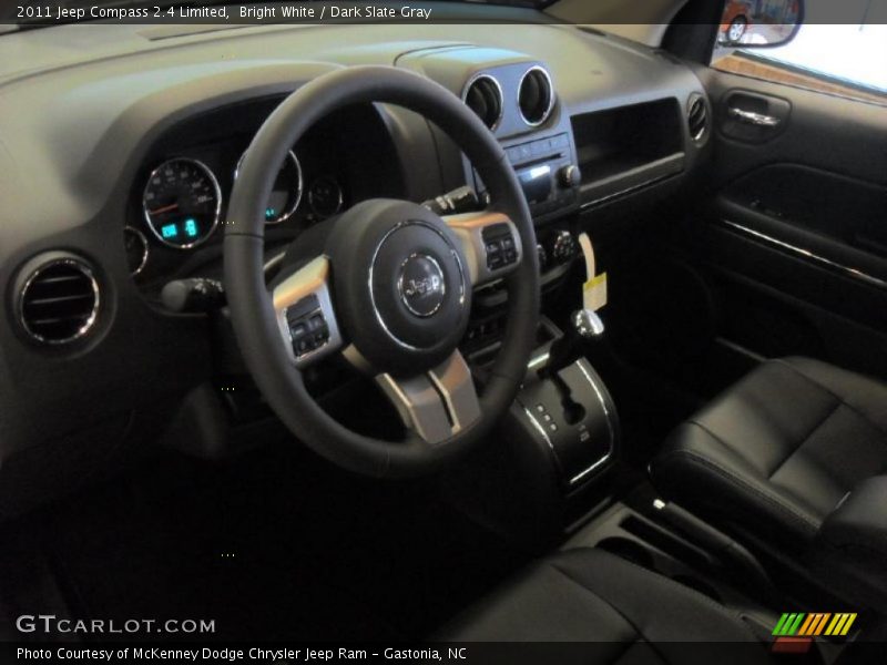 Bright White / Dark Slate Gray 2011 Jeep Compass 2.4 Limited