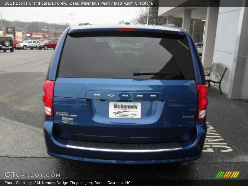 Deep Water Blue Pearl / Black/Light Graystone 2011 Dodge Grand Caravan Crew