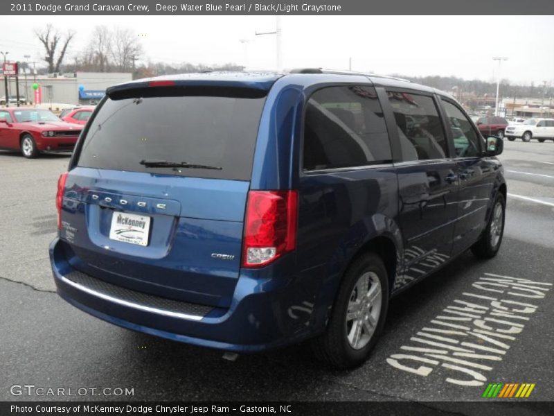 Deep Water Blue Pearl / Black/Light Graystone 2011 Dodge Grand Caravan Crew