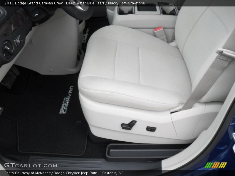 Deep Water Blue Pearl / Black/Light Graystone 2011 Dodge Grand Caravan Crew