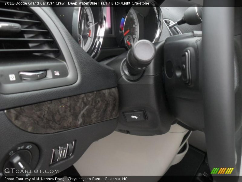 Deep Water Blue Pearl / Black/Light Graystone 2011 Dodge Grand Caravan Crew