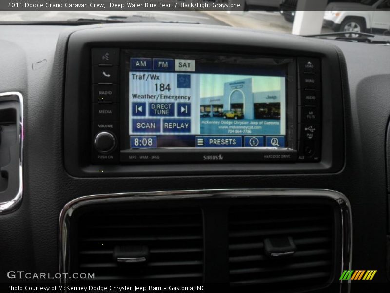 Deep Water Blue Pearl / Black/Light Graystone 2011 Dodge Grand Caravan Crew