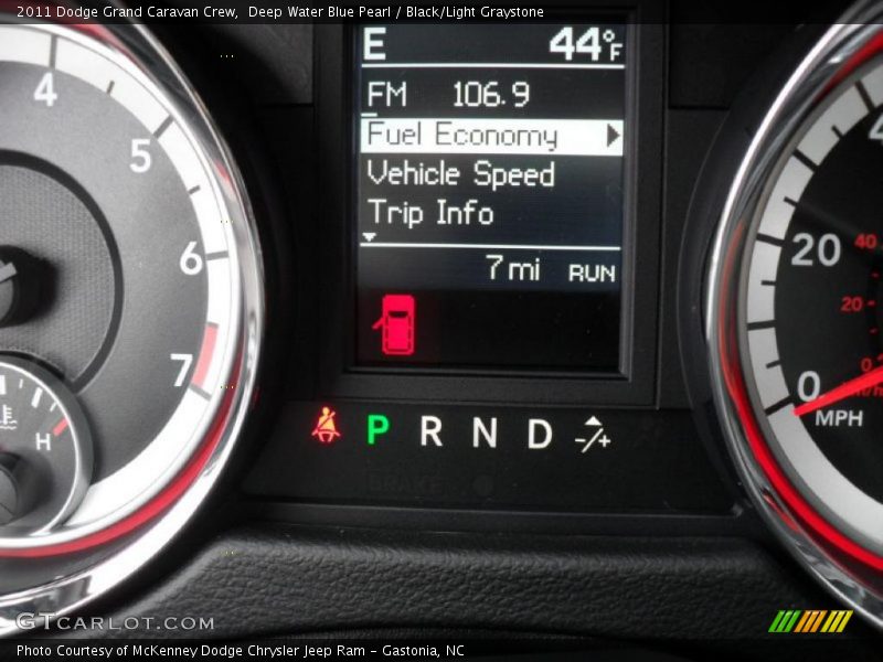 Deep Water Blue Pearl / Black/Light Graystone 2011 Dodge Grand Caravan Crew