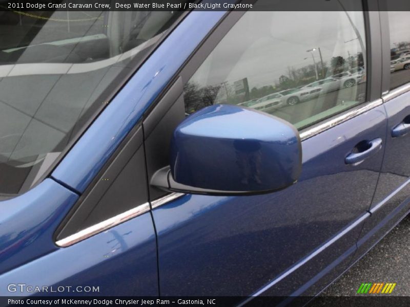 Deep Water Blue Pearl / Black/Light Graystone 2011 Dodge Grand Caravan Crew
